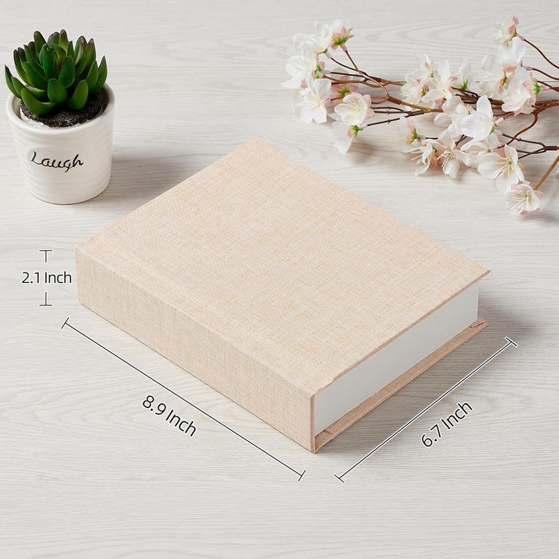 Pssoss Photo Album 5x7 with Writing Space Linen Cover 5x7 Photo Album Book Holds 30 Photos Ideal for Wedding Theme-Album and Baby Photo Albums (Beige,30 Pockets) - Image 2